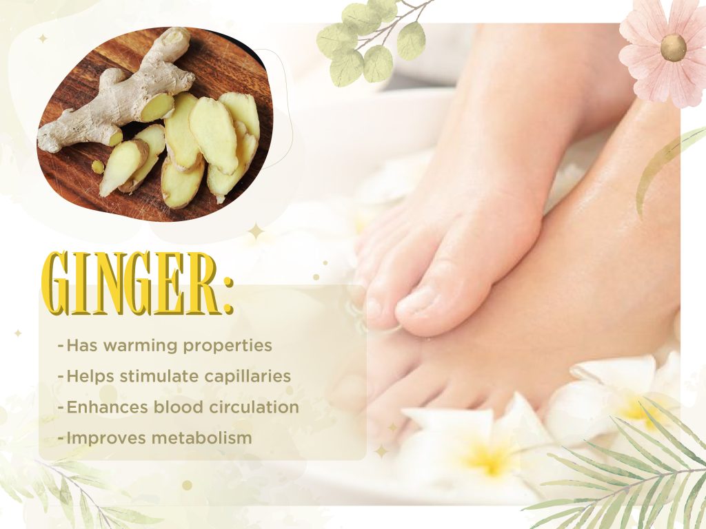 Ginger is an excellent ingredient in foot soak formulas.