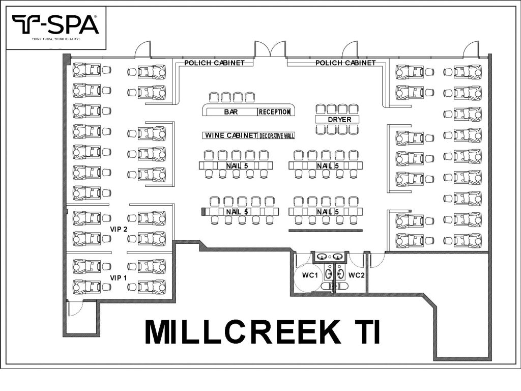 Millcreek TI nail salon layout