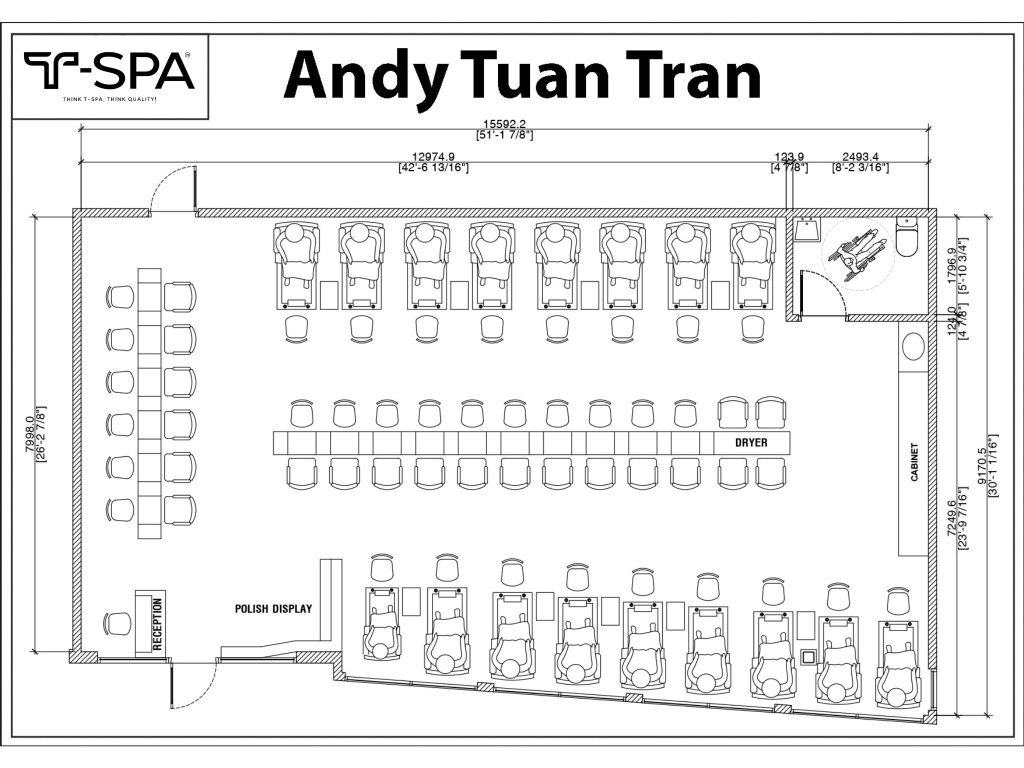 Bảng vẽ tiệm nail ANDY TUAN TRAN