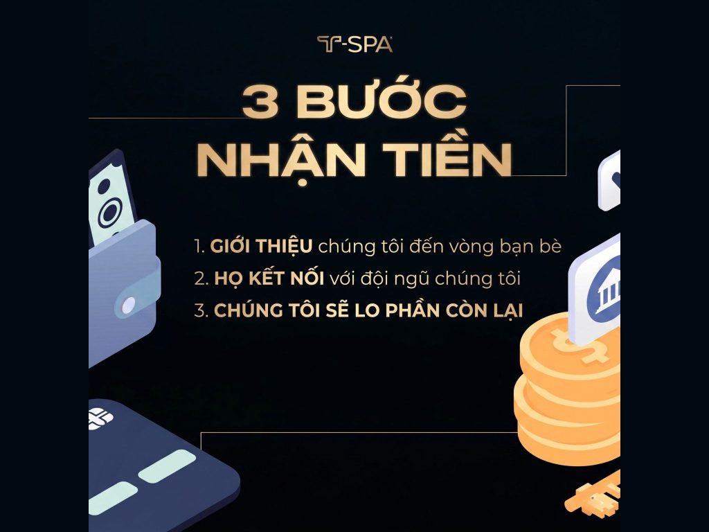 Cách nhận hoa hồng từ chương trình Referral T-SPA