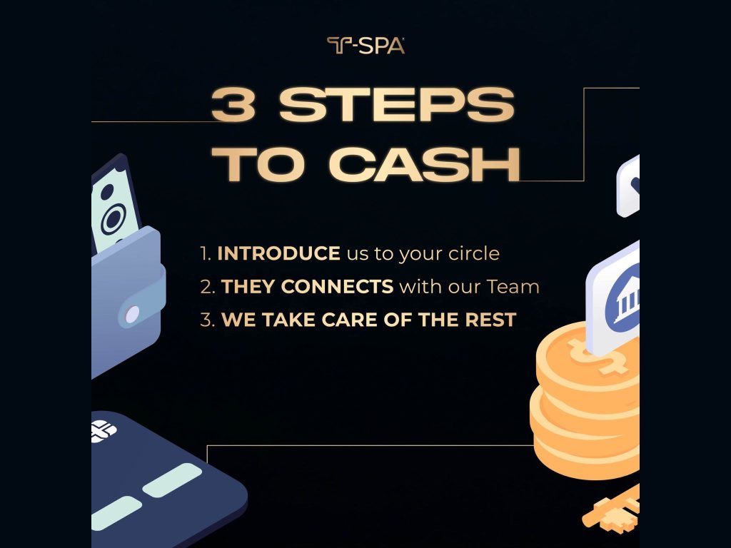 Step-by-step guide on how to join the T-SPA Referral Program and receive rewards within 7 to 14 days.
