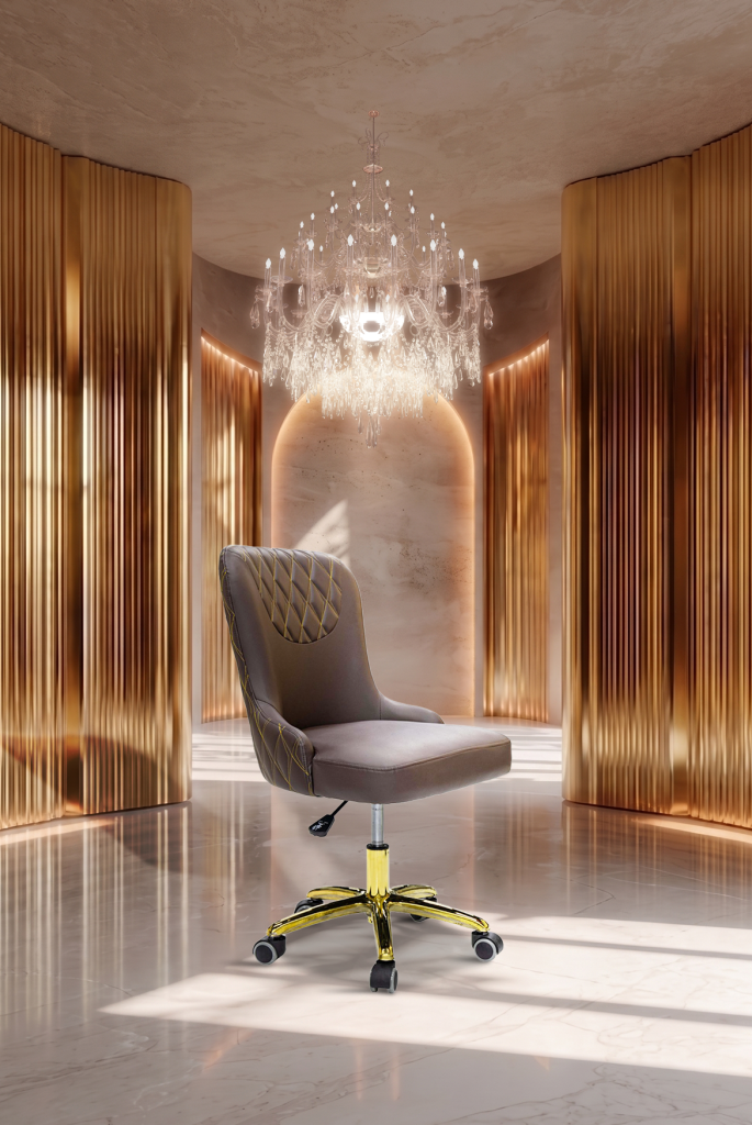 Glamourous Diana Acetone Proof Leather Manicure Technician Chair
