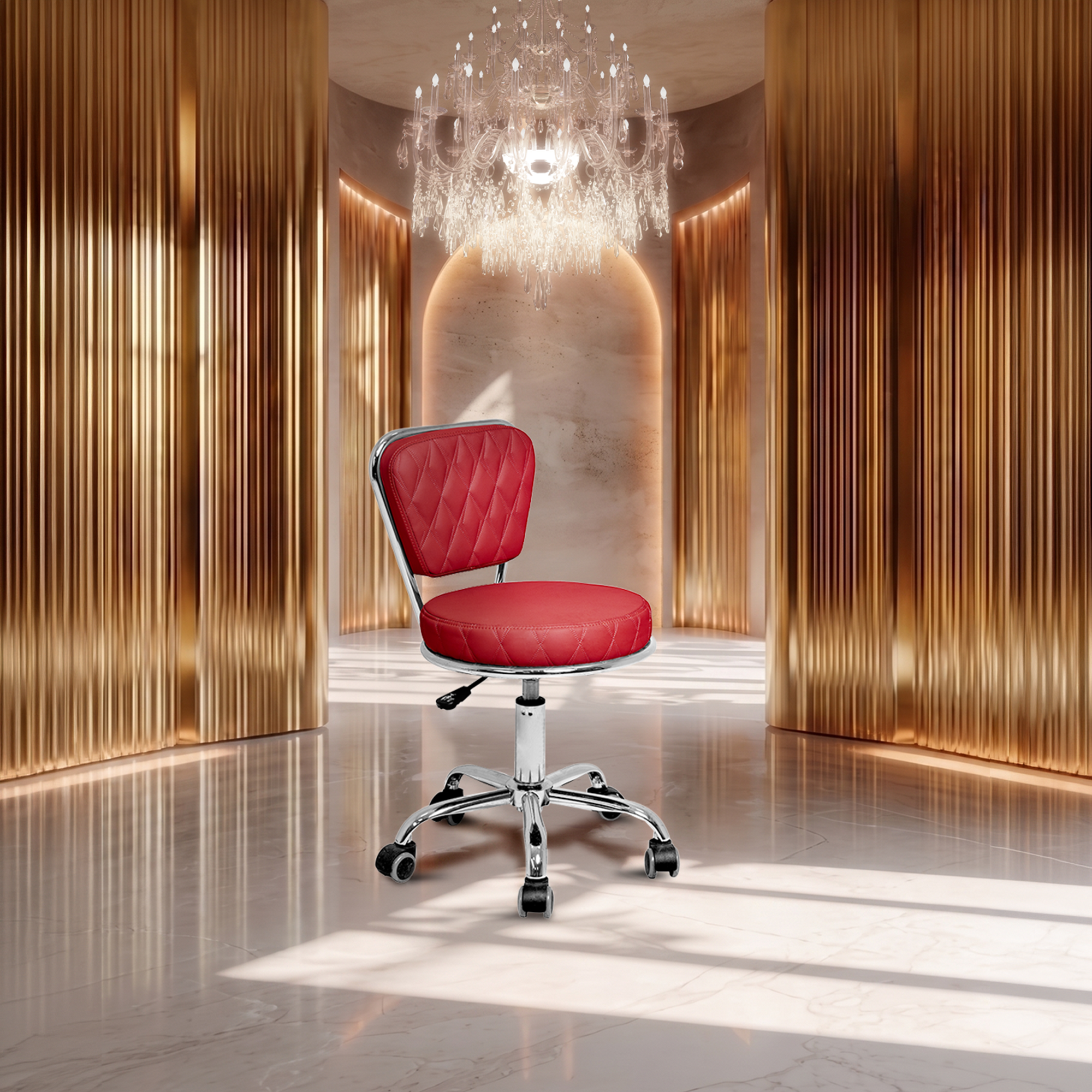 Glamourous Red Pedicure Stool Thumbnail