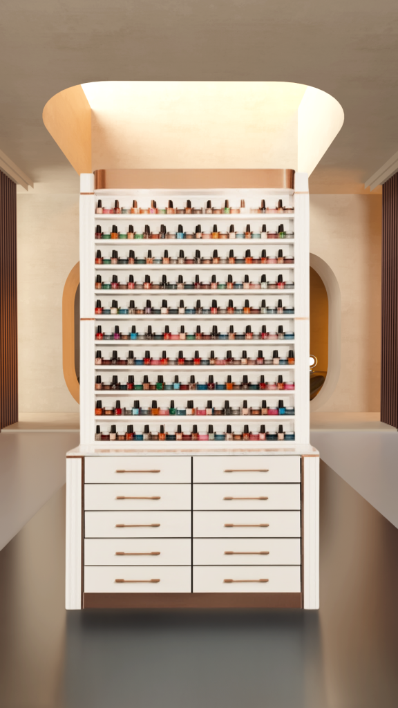 Modern Luxury Le Cinq Polish Rack Cabinet