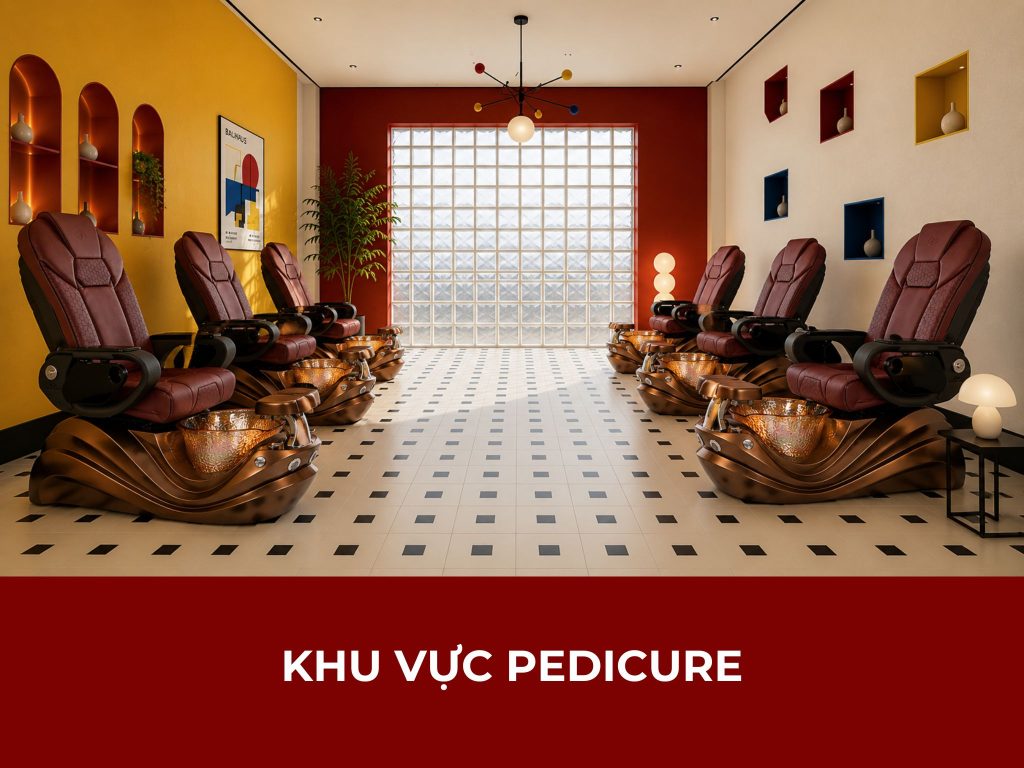Pedicure Chairs T-Spa phù hợp với phong cách Bauhaus cho không gian nail salon cao cấp