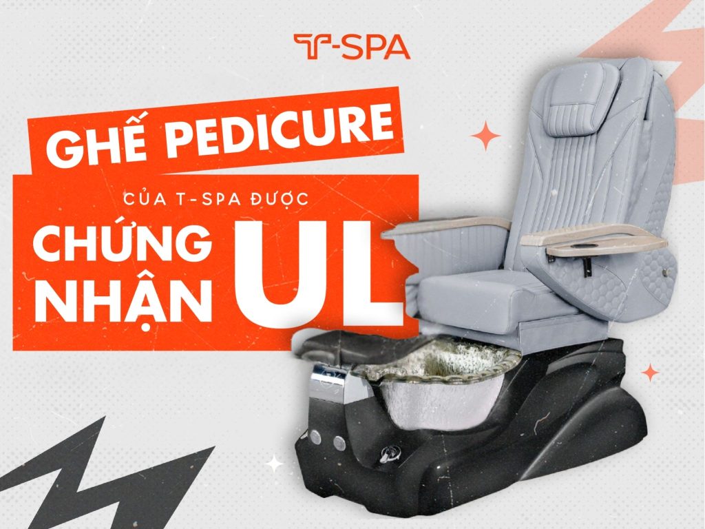 Các dòng ghế pedicure đạt chuẩn UL của T-SPA giúp tiệm nail vượt qua các kỳ kiểm tra State Board dễ dàng.