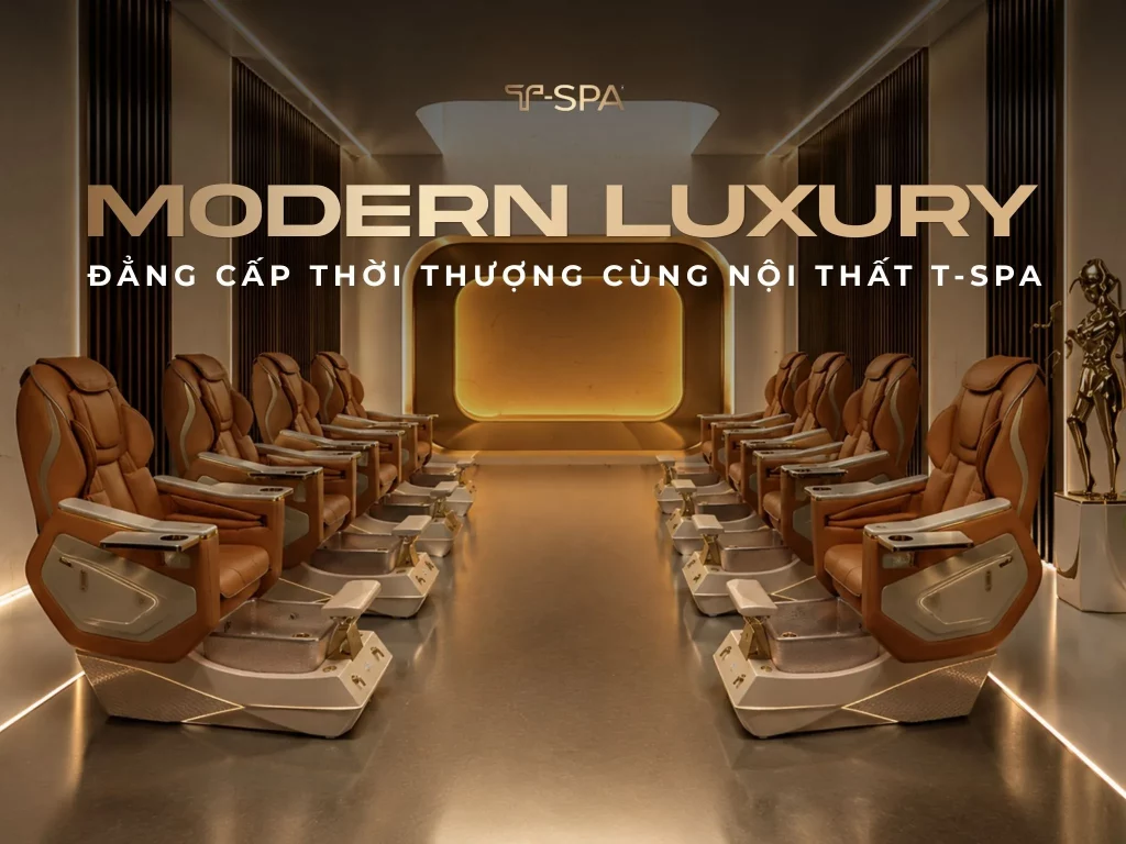 tiệm nail phong cách Modern Luxury nội thất T-SPA