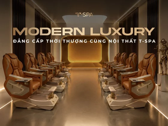 tiệm nail phong cách Modern Luxury nội thất T-SPA