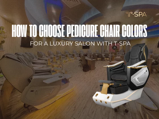 T-SPA GRANDE Pedicure Chair featured in a luxury nail salon interior setting
