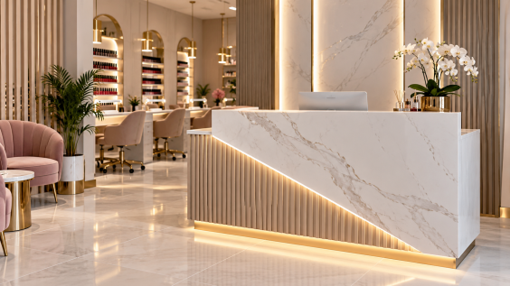 Reception Desk for Nail Salon